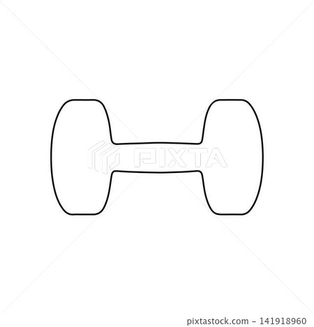 dumbbell outline gym weight icon for strength training and fitness dumbbell outline gym weight icon for strength training and fitness 141918960