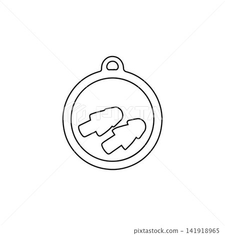 earplugs outline icon noise reduction hearing protection travel accessory case illustration 141918965