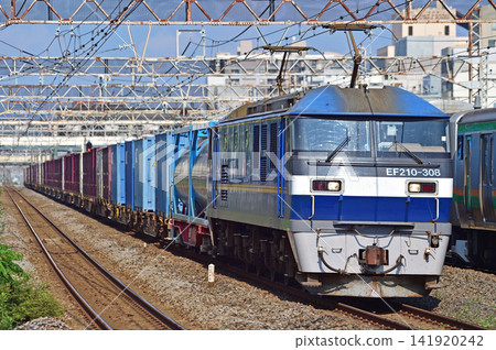 東海道本線平塚JR貨運EF210-308(水田) 東海道本線平塚JR貨運EF210-308(水田) 141920242