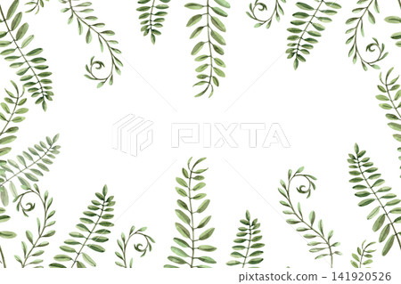 Rectangular frame with wild pea branches. Isolated watercolor illustration for wedding invitations, gift wrapping, card design, cosmetic labels, and fashion and beauty blog design. Rectangular frame with wild pea branches. Isolated watercolor illustration for wedding invitations, gift wrapping, card design, cosmetic labels, and fashion and beauty blog design. 141920526