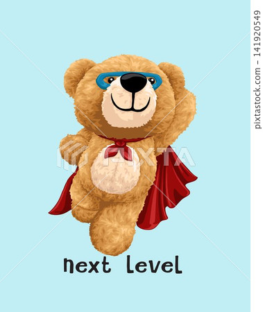 Vector illustration of hand drawn teddy bear in superhero costume Vector illustration of hand drawn teddy bear in superhero costume 141920549