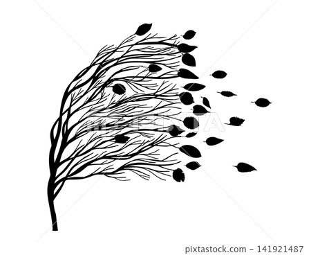 Autumn. Leaves fall off the black tree. Sale Background Decorated with leaves for Sale Banner. Vector illustration Autumn. Leaves fall off the black tree. Sale Background Decorated with leaves for Sale Banner. Vector illustration 141921487