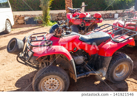 ATV quad bikes for safari trips in Sinai desert, Egypt ATV quad bikes for safari trips in Sinai desert, Egypt 141921546