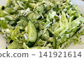 fresh cabbage and cucumber salad simple healthy homemade dish  141921614