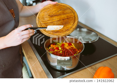 Vegan Organic Bell Pepper Ragout Vegan Organic Bell Pepper Ragout 141922062