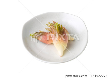Delicious-looking myoga ginger served on a small plate Delicious-looking myoga ginger served on a small plate 141922275