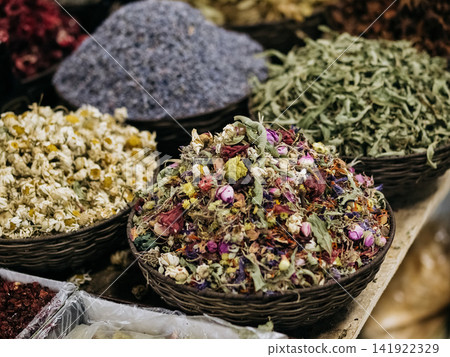 Spices in Baku market - Azerbaijan: seeds and other plant substance primarily used for flavoring or coloring food Spices in Baku market - Azerbaijan: seeds and other plant substance primarily used for flavoring or coloring food 141922329