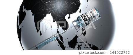 Monkeypox vaccine and syringe - 3D illustration Monkeypox vaccine and syringe - 3D illustration 141922752