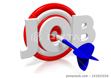 3D word/ darts illustration - job 3D word/ darts illustration - job 141923038