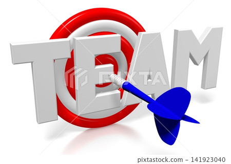 3D word/ darts illustration - team 141923040