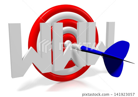 3D word/ darts illustration - www 3D word/ darts illustration - www 141923057