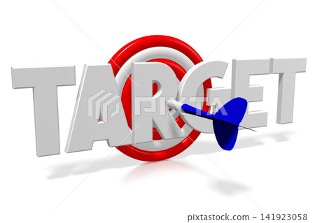 3D word/ darts illustration - target 3D word/ darts illustration - target 141923058