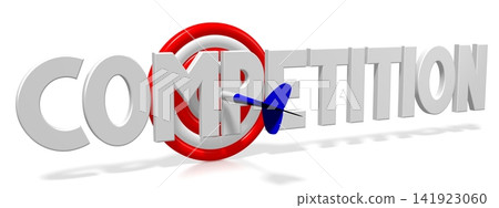 3D word/ darts illustration - competition 3D word/ darts illustration - competition 141923060