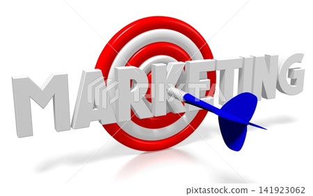 3D word/ darts illustration - marketing 3D word/ darts illustration - marketing 141923062