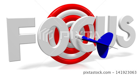 3D word/ darts illustration - focus 3D word/ darts illustration - focus 141923063