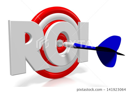 3D word/ darts illustration - ROI - return on investment 3D word/ darts illustration - ROI - return on investment 141923064