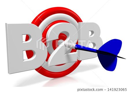3D word/ darts illustration - B2B - business to business 141923065