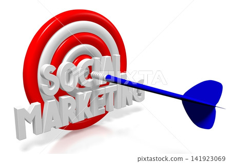 3D word/ darts illustration - social marketing 3D word/ darts illustration - social marketing 141923069