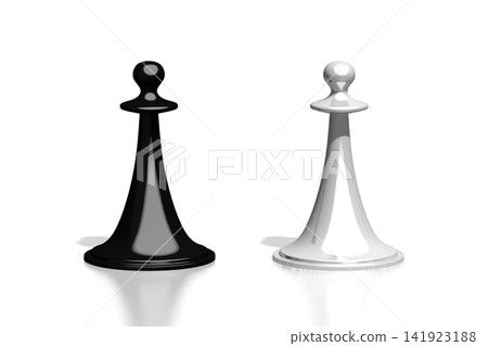 3D chess illustration - pawns 3D chess illustration - pawns 141923188