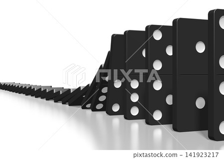 3D black dominoes 3D black dominoes 141923217