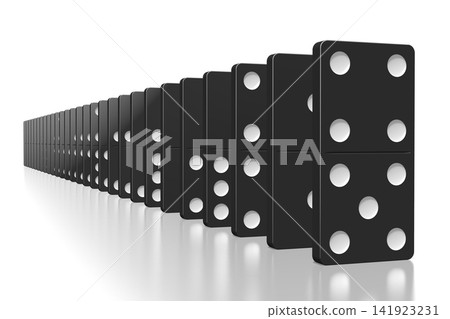 3D black dominoes 3D black dominoes 141923231