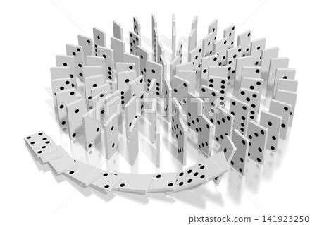 3D white dominoes 3D white dominoes 141923250