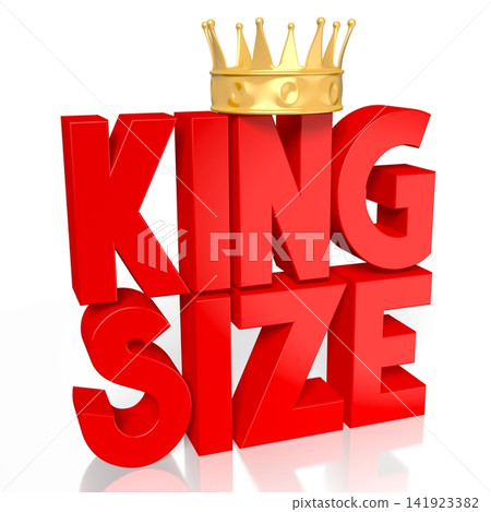 King size concept - red word, golden crown King size concept - red word, golden crown 141923382