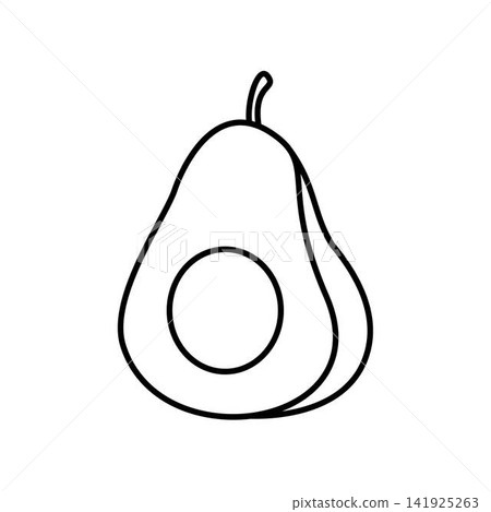 avocado icon outline cartoon fruit avocado icon outline cartoon fruit 141925263
