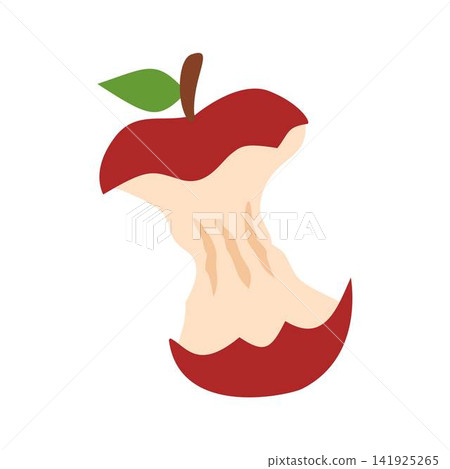 bitten red apple core waste fruit bitten red apple core waste fruit 141925265
