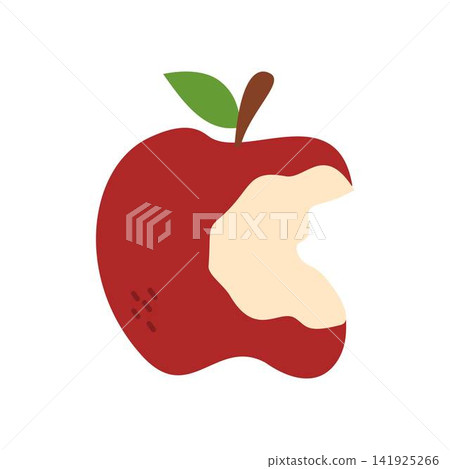 bitten red apple fruit bitten red apple fruit 141925266
