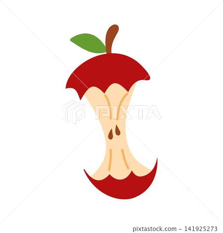 eaten apple core fruit illustration eaten apple core fruit illustration 141925273