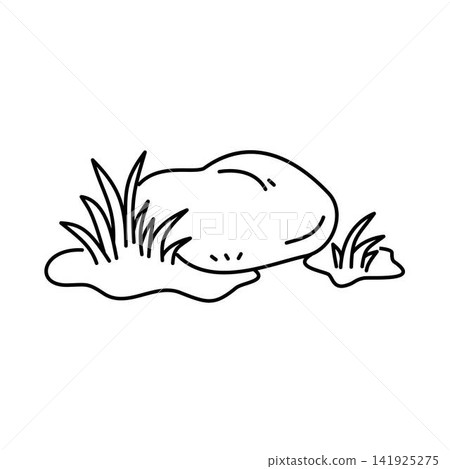 grass field outline lineart grass field outline lineart 141925275