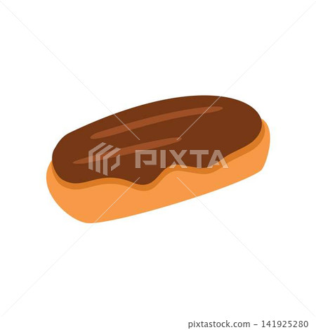 illustration of a chocolate eclair pastry dessert illustration of a chocolate eclair pastry dessert 141925280