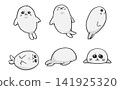 A stylized illustration of a seal 141925320