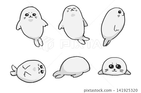 A stylized illustration of a seal A stylized illustration of a seal 141925320
