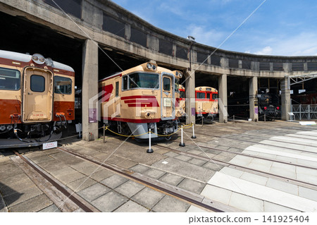 The former Tsuyama roundhouse and turntable at the Tsuyama Railway Museum in Tsuyama City, Okayama Prefecture. The former Tsuyama roundhouse and turntable at the Tsuyama Railway Museum in Tsuyama City, Okayama Prefecture. 141925404