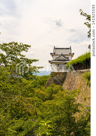 The restored Bitchu turret and beautiful stone walls at Tsuyama Castle (Tsuruyama Park) in Tsuyama City, Okayama Prefecture. The restored Bitchu turret and beautiful stone walls at Tsuyama Castle (Tsuruyama Park) in Tsuyama City, Okayama Prefecture. 141925595