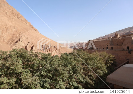 Bezeklik Caves, one of the famous sites in Turpan on the Chinese Silk Road. 141925644