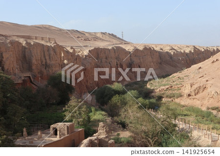 Bezeklik Caves, one of the famous sites in Turpan on the Chinese Silk Road. Bezeklik Caves, one of the famous sites in Turpan on the Chinese Silk Road. 141925654
