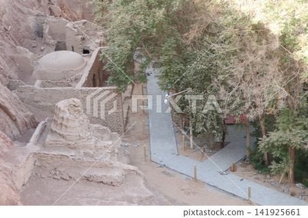 Bezeklik Caves, one of the famous sites in Turpan on the Chinese Silk Road. Bezeklik Caves, one of the famous sites in Turpan on the Chinese Silk Road. 141925661