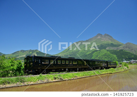 觀光列車「冠八一六」運行於由布山和久大本線之間。 觀光列車「冠八一六」運行於由布山和久大本線之間。 141925723