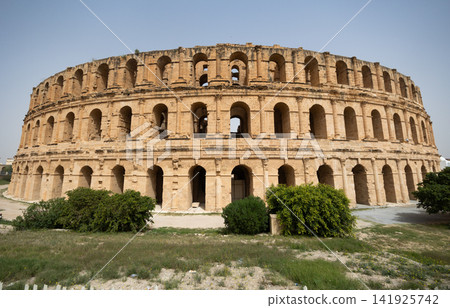 Amphitheater of El Jem in Djem, Tunisia Amphitheater of El Jem in Djem, Tunisia 141925742