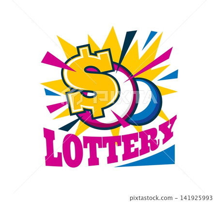 Lottery bingo and lotto winner icon with lucky balls and yellow dollar symbol, radiant starburst background conveying jackpot excitement and celebration for bingo and lotto winner announcement Lottery bingo and lotto winner icon with lucky balls and yellow dollar symbol, radiant starburst background conveying jackpot excitement and celebration for bingo and lotto winner announcement 141925993
