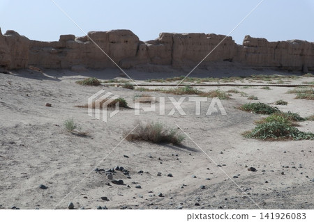 Gaochang Ancient City, one of the famous landmarks of Turpan on the Chinese Silk Road. Gaochang Ancient City, one of the famous landmarks of Turpan on the Chinese Silk Road. 141926083