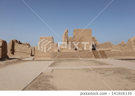 Gaochang Ancient City, one of the famous landmarks of Turpan on the Chinese Silk Road. Gaochang Ancient City, one of the famous landmarks of Turpan on the Chinese Silk Road. 141926130