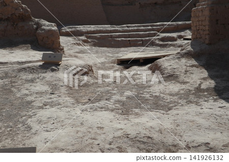 Gaochang Ancient City, one of the famous landmarks of Turpan on the Chinese Silk Road. 141926132