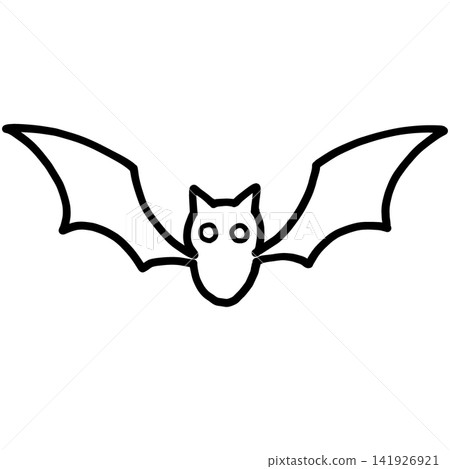 Halloween bat illustration (line art) Halloween bat illustration (line art) 141926921