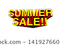 Three-dimensional English letter logos and titles/headline illustrations for Black Friday and various seasonal sales. 141927660