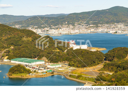 View of the city across Sasebo Bay from Tenkaiho Observatory View of the city across Sasebo Bay from Tenkaiho Observatory 141928359