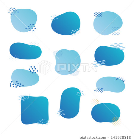 Text frame set: Round, heading, title, and dot decorative design elements Text frame set: Round, heading, title, and dot decorative design elements 141928518